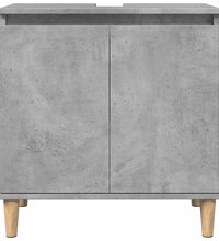 Waschbeckenunterschrank Betongrau 58x33x60 cm Holzwerkstoff