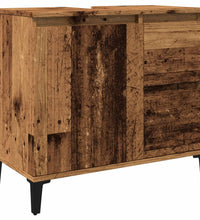 Waschbeckenunterschrank Altholz-Optik 65x33x60 cm Holzwerkstoff