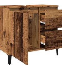 Waschbeckenunterschrank Altholz-Optik 65x33x60 cm Holzwerkstoff