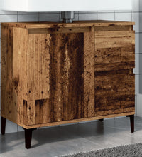 Waschbeckenunterschrank Altholz-Optik 65x33x60 cm Holzwerkstoff