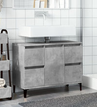 Waschbeckenunterschrank Betongrau 80x33x60 cm Holzwerkstoff