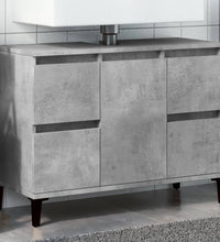 Waschbeckenunterschrank Betongrau 80x33x60 cm Holzwerkstoff