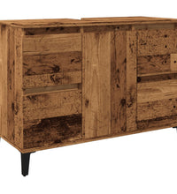 Waschbeckenunterschrank Altholz-Optik 80x33x60 cm Holzwerkstoff