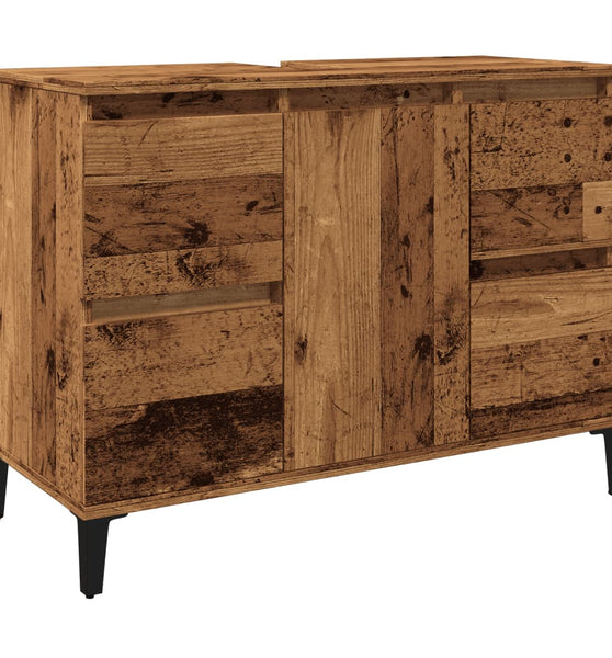Waschbeckenunterschrank Altholz-Optik 80x33x60 cm Holzwerkstoff