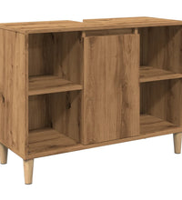 Badschrank Braun Artisan-Eiche 80x33x60 cm Holzwerkstoff