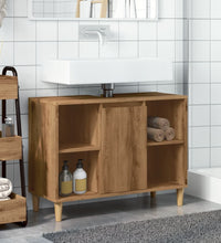 Badschrank Braun Artisan-Eiche 80x33x60 cm Holzwerkstoff