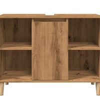 Badschrank Braun Artisan-Eiche 80x33x60 cm Holzwerkstoff