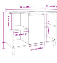 Badschrank Braun Artisan-Eiche 80x33x60 cm Holzwerkstoff