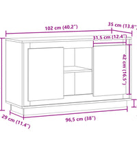Sideboard Altholz-Optik 102x35x60 cm Holzwerkstoff