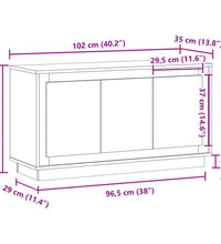 Sideboard Altholz-Optik 102x35x55 cm Holzwerkstoff