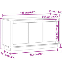 Sideboard Artisan-Eiche 102x35x55 cm Holzwerkstoff