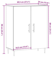 Sideboard Altholz-Optik 69,5x34x90 cm Holzwerkstoff