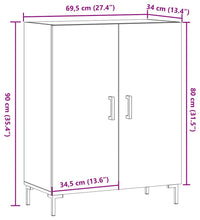 Sideboard Artisan-Eiche 69,5x34x90 cm Holzwerkstoff