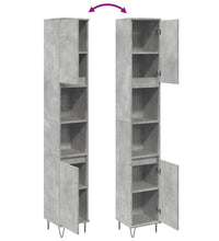 Badschrank Betongrau 30x30x190 cm Holzwerkstoff
