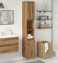 Badschrank Artisan-Eiche 30x30x190 cm Holzwerkstoff