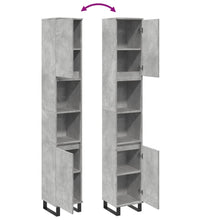 Badschrank Betongrau 30x30x190 cm Holzwerkstoff