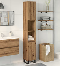 Badschrank Artisan-Eiche 30x30x190 cm Holzwerkstoff