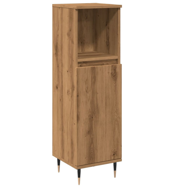 Badschrank Artisan-Eiche 30x30x100 cm Holzwerkstoff