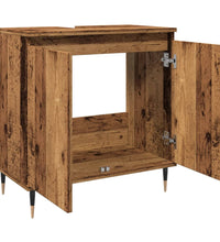 Badschrank Altholz-Optik 58x33x60 cm Holzwerkstoff