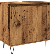 Badschrank Altholz-Optik 58x33x60 cm Holzwerkstoff
