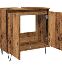 Badschrank Altholz-Optik 58x33x60 cm Holzwerkstoff