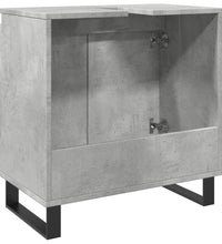 Badschrank Betongrau 58 x 33 x 60 cm Holzwerkstoff