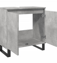 Badschrank Betongrau 58 x 33 x 60 cm Holzwerkstoff