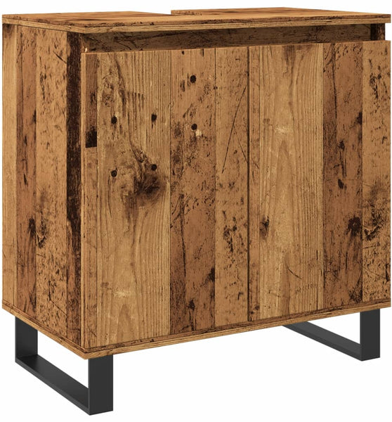 Badschrank Altholz-Optik 58x33x60 cm Holzwerkstoff