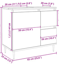 Badschrank Altholz-Optik 65x33x60 cm Holzwerkstoff