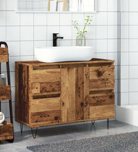 Badschrank Altholz-Optik 80x33x60 cm Holzwerkstoff