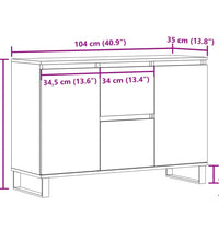 Sideboard Altholz-Optik 104x35x70 cm Holzwerkstoff