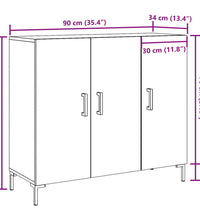 Sideboard Altholz-Optik 90x34x80 cm Holzwerkstoff