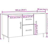 Sideboard Altholz-Optik 100x36x60 cm Holzwerkstoff