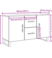 Sideboard Altholz-Optik 100x36x60 cm Holzwerkstoff
