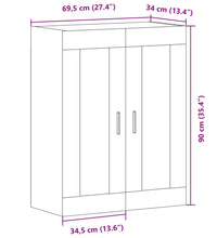 Wandschrank Altholz-Optik 69,5x34x90 cm
