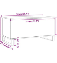 Couchtisch Altholz-Optik 90x44,5x45 cm Holzwerkstoff