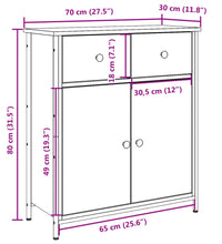 Sideboard Altholz-Optik 70x30x80 cm Holzwerkstoff