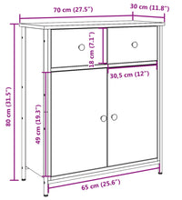 Sideboard Artisan-Eiche 70x30x80 cm Holzwerkstoff