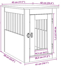 Hundekäfig im Möbelstil Altholz-Optik 45x62x59 cm Holzwerkstoff