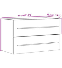 Waschbeckenunterschrank Altholz-Optik 80x38,5x48 cm