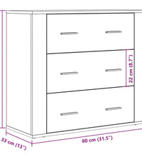 Sideboard Altholz-Optik 80x33x70 cm Holzwerkstoff