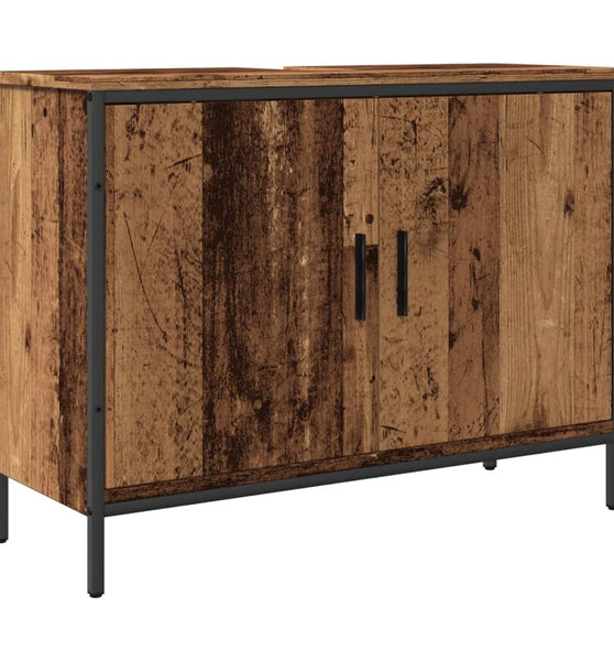 Waschbeckenunterschrank Altholz-Optik 80x30x60 cm Holzwerkstoff