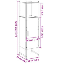 Badschrank Artisan-Eiche 33x33x120,5 cm Holzwerkstoff