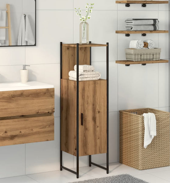 Badschrank Artisan-Eiche 33x33x120,5 cm Holzwerkstoff