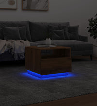 Couchtisch mit LED-Leuchten Artisan-Eiche 50x49x40 cm