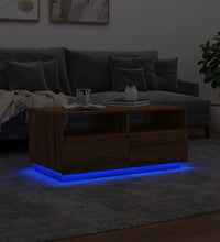 Couchtisch mit LED-Leuchten Artisan-Eiche 90x49x40 cm