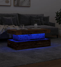 Couchtisch mit LED-Leuchten Altholz-Optik 90x50x40 cm