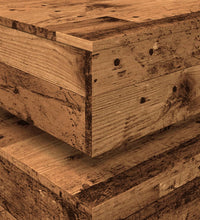 Couchtisch mit LED-Leuchten Altholz-Optik 90x50x40 cm