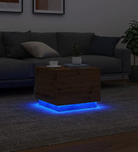 Couchtisch mit LED-Leuchten Artisan-Eiche 50x50x40 cm