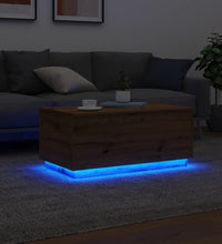 Couchtisch mit LED-Leuchten Artisan-Eiche 90x50x40 cm